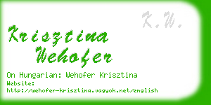 krisztina wehofer business card